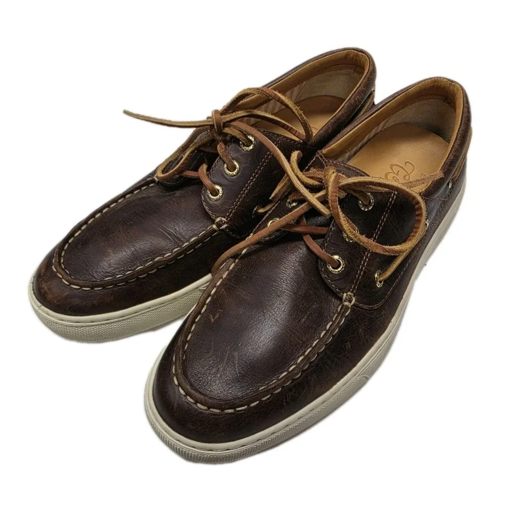 Sperry Gold Cup Men's Size 9 M Brown Leather Boat Shoes Lace-Up STS16164 3281